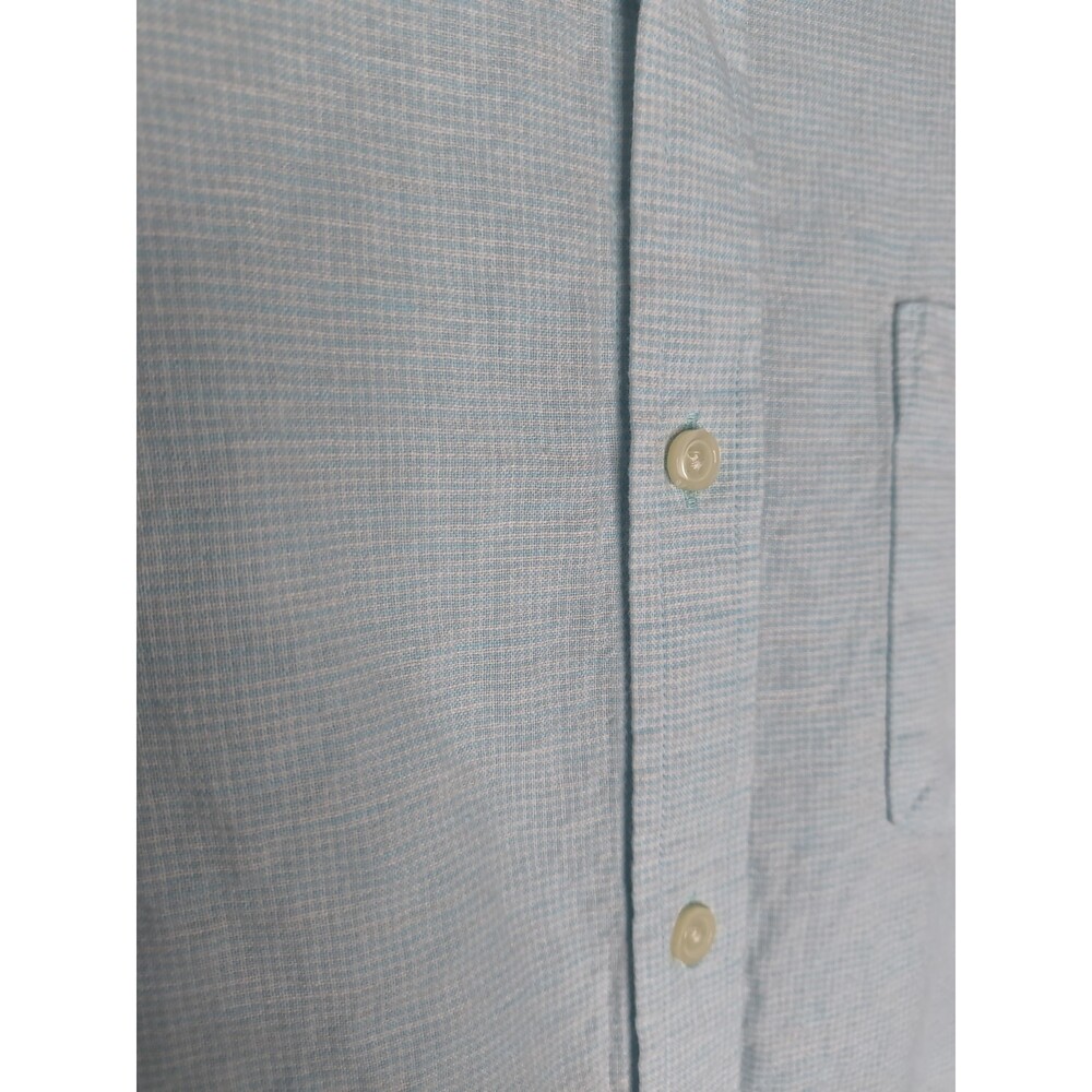 Banana Republic Men's Size XL Blue Linen Long Sleeve Button Up Slim Fit Collared - Picture 5 of 13